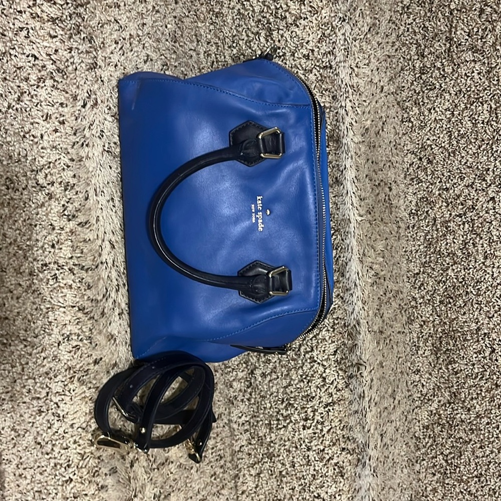 Kate Spade royal blue/navy blue bag with crossbody strap